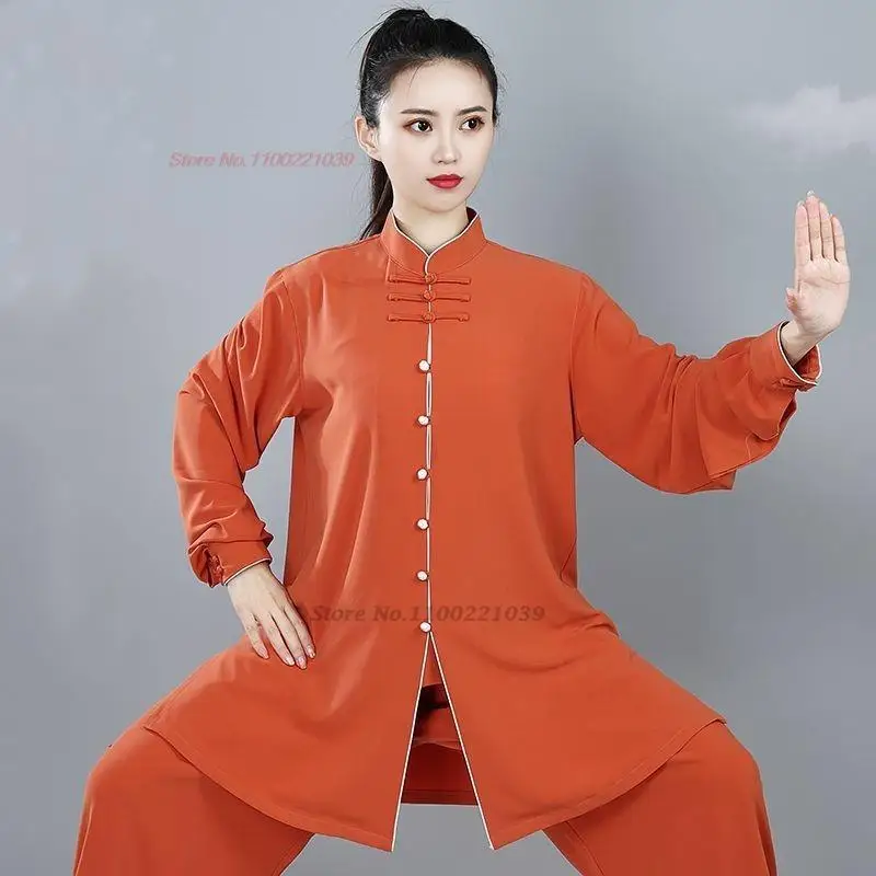 2024 Chinse Vintage Kungfu Tai Chi Abbigliamento Arti Marziali Taijiquan Wushu Uniforme Nazionale Top + Pantaloni Set Tai Chi Esercizio Vestiti
