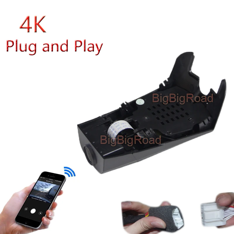 

4K Plug And Play For Volvo XC40 XC 40 2017 2018 2019 2020 2021 2022 Car Wifi DVR Video Recorder Dashcam Camera FHD 2160P