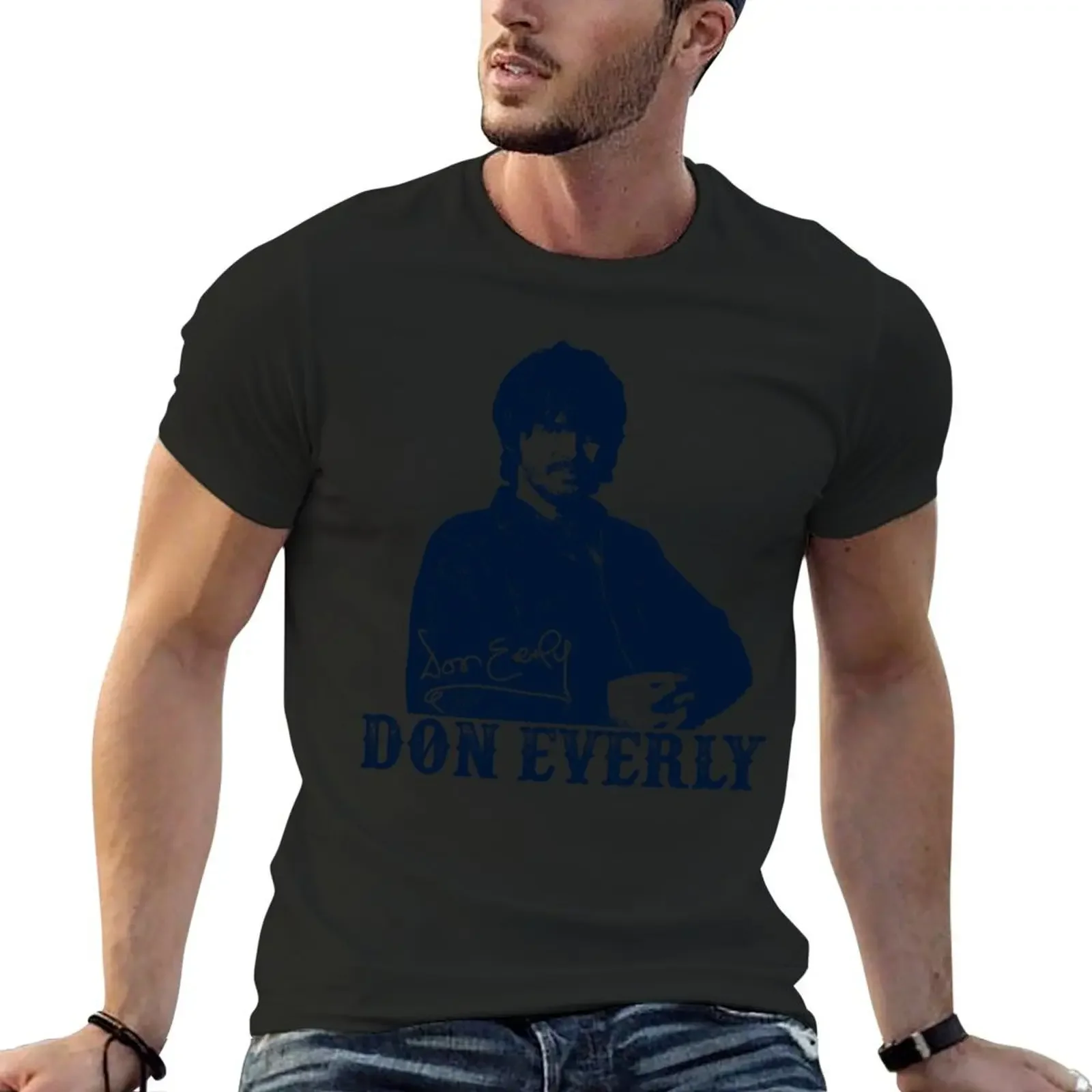 

Винтажная Футболка Don Everly RIP с надписью, ретро-футболка для рок-поп-музыки, спортивные поклонники, мужская одежда