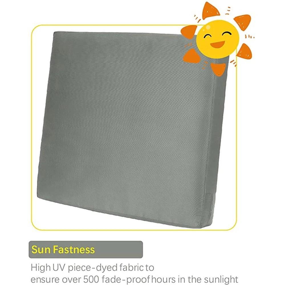 Thickened Material Outdoor Courtyard Garden Cushion Cover Replacement Cushion Sofa Furniture Waterproof Outer Zipper Design 2