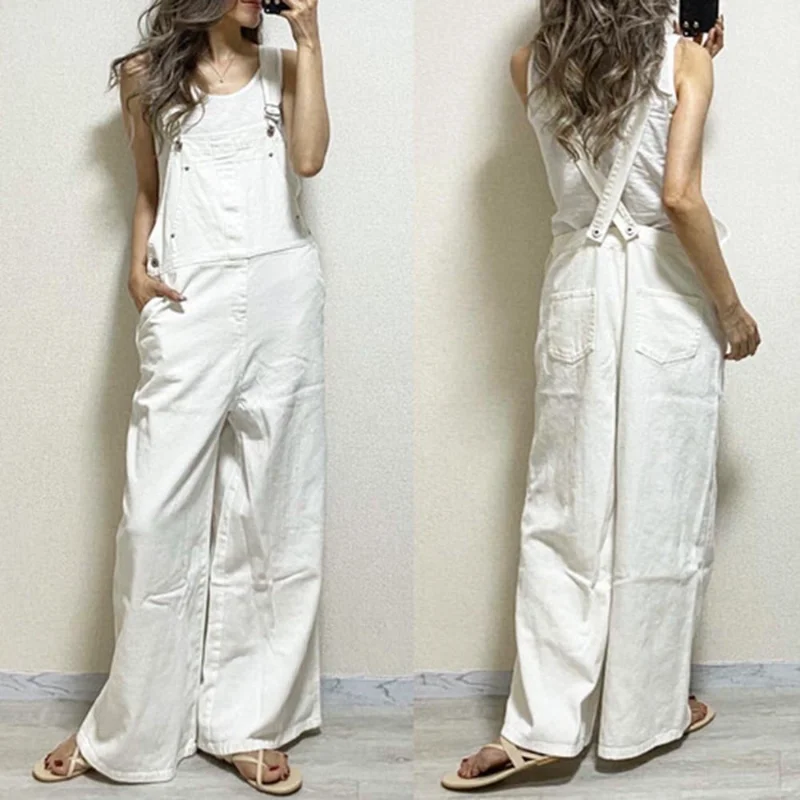 Fashion Backless Loose Wide Leg Trousers Summer 2023 New High