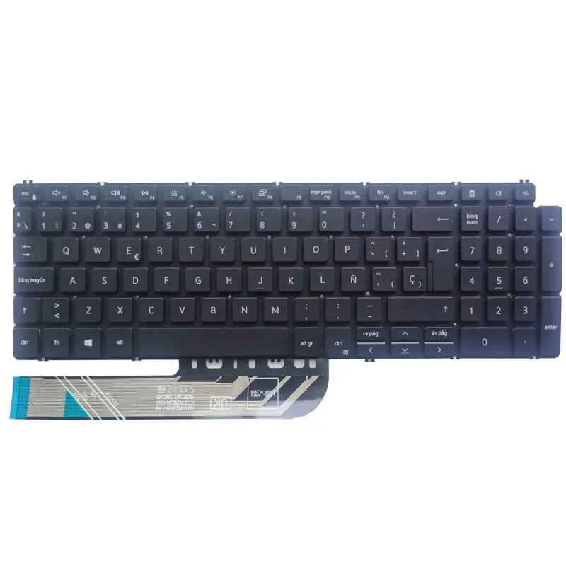 New Retroiluminado Teclado Espanhol para Dell Inspiron 155591 5509 5505 5509 5510 5590 5591 5502 5598 5593 5584 Layout de sp - Imagem 2