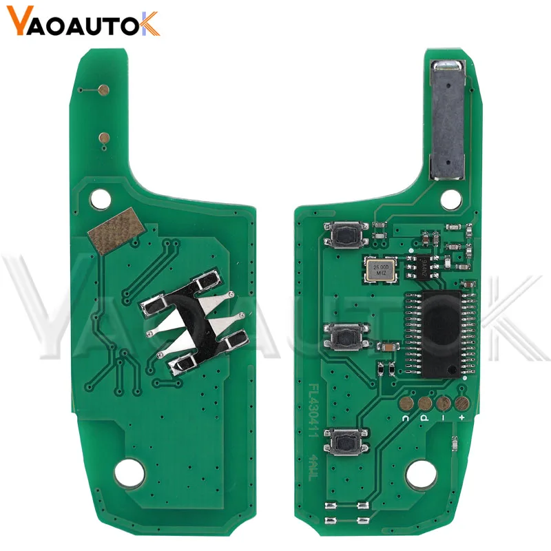 Enhanced Flip Car Key with Auto Remote Fob and 4A Chip