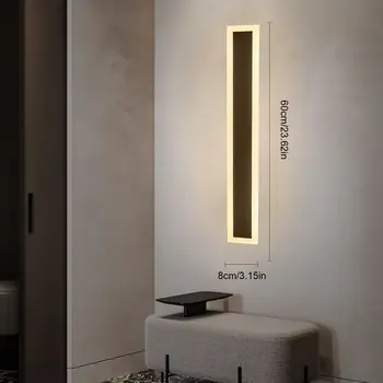 LED Wall Light Long Strip Entryway Wall Sconce Lamp Waterproof Modern Outdoor Exterior Light 4