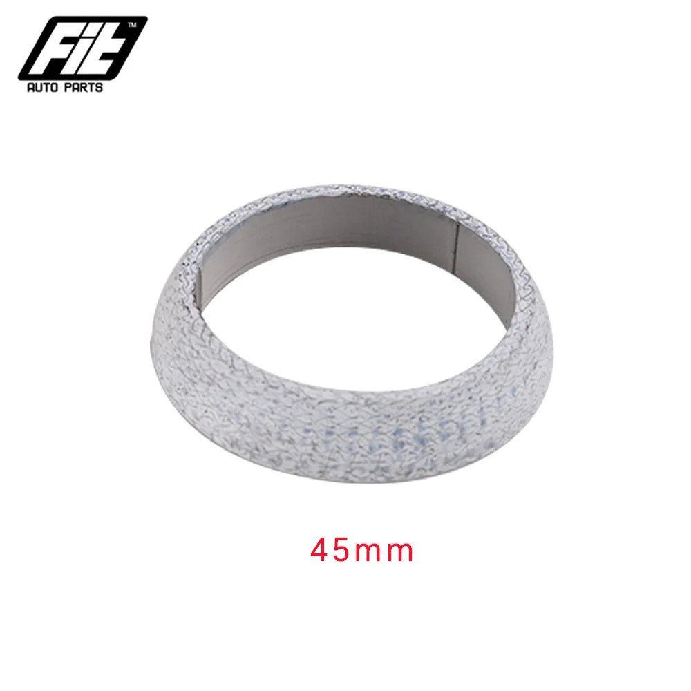 2PCS 45-76mm Exhaust Manifold Downpipe Donut Gasket Seal Ring Exhaust Tail Pipe Weld-On Flange Gasket accessories for vehicles