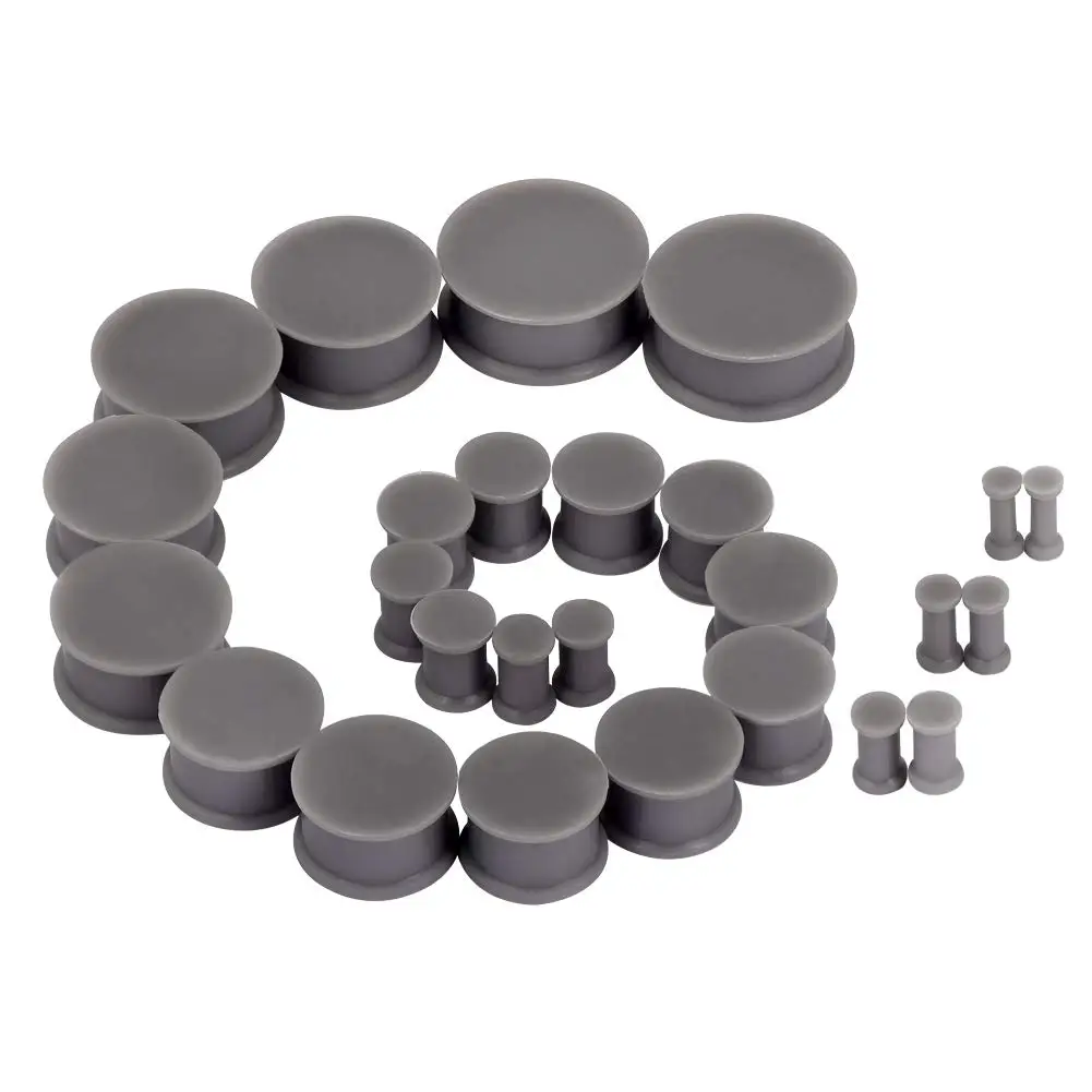 2pcs Silikon Plugs Ohr Gauges Stretching Kit Double Flared Expander Tunnel Fleisch Sattel Set Unisex Körper Piercing Schmuck – Detail 12