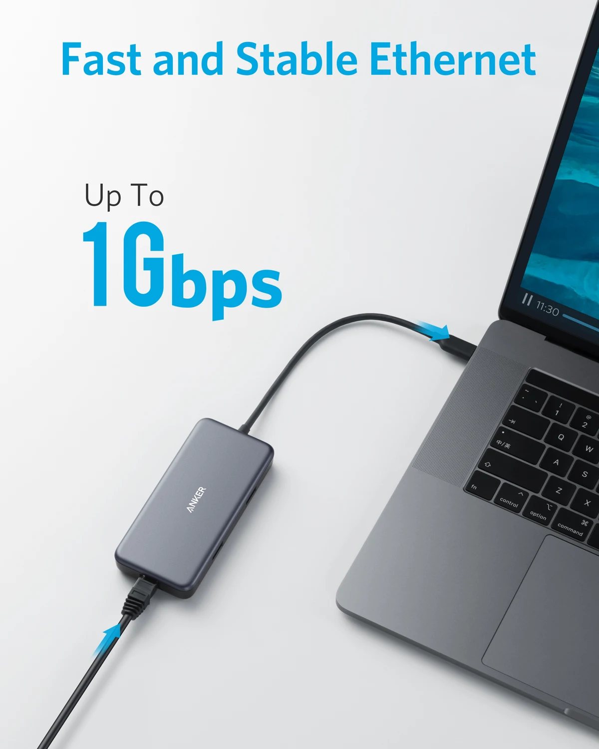 Anker USB C  , PowerExpand + 7-in-1 USB , 4K USB C-HDMI 60W  , 1Gbps ̴ PC ׼