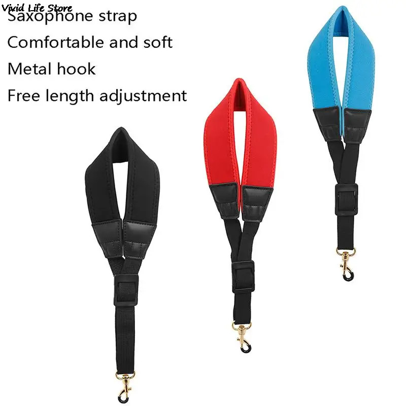 Colorful Soft Padded Saxophone Neck Strap For Soprano Tenor Alto