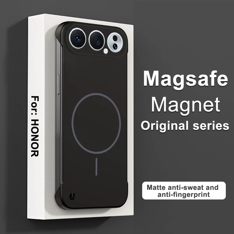 Honor 500 Pro Frameless Shockproof Hard Case with Magnetic Wireless Charging - Matte Ultra Thin PC Cover