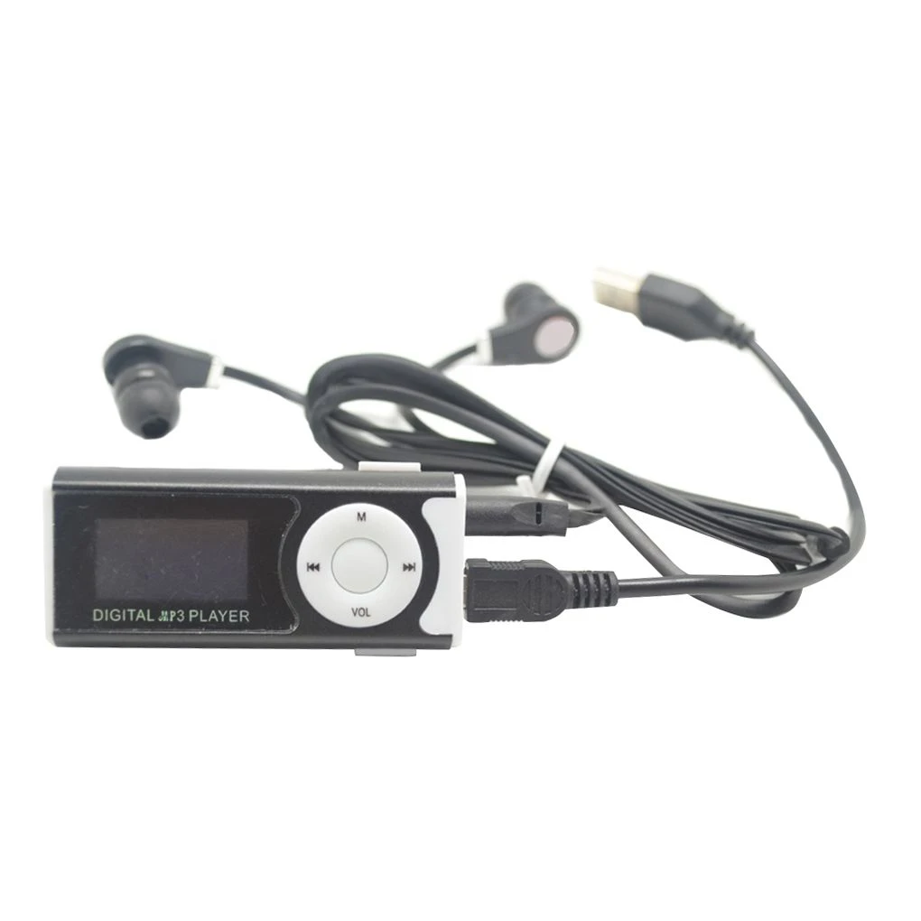 Digital Music MP3 Player Mini USB OLED Screen MP3 Support 16/32GB Micro SD TF Card Light Clip Design Flashlight  For Sport Home