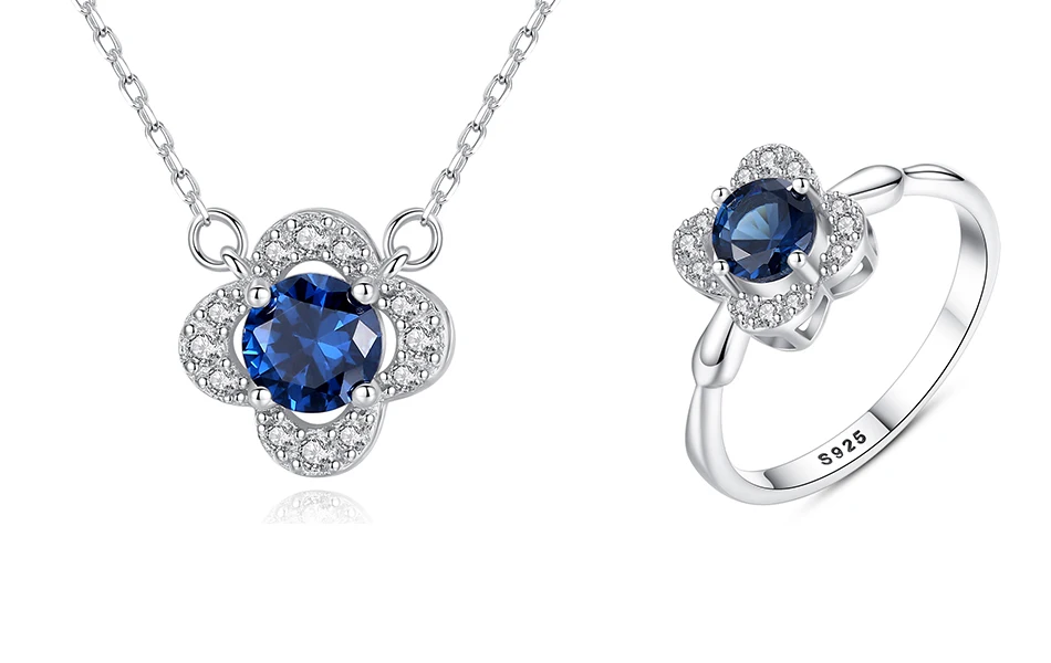 Flocon de neige véritable topaze bleue pendentif en argent massif massif zircone cubique fine mariage mariée_voghion.com