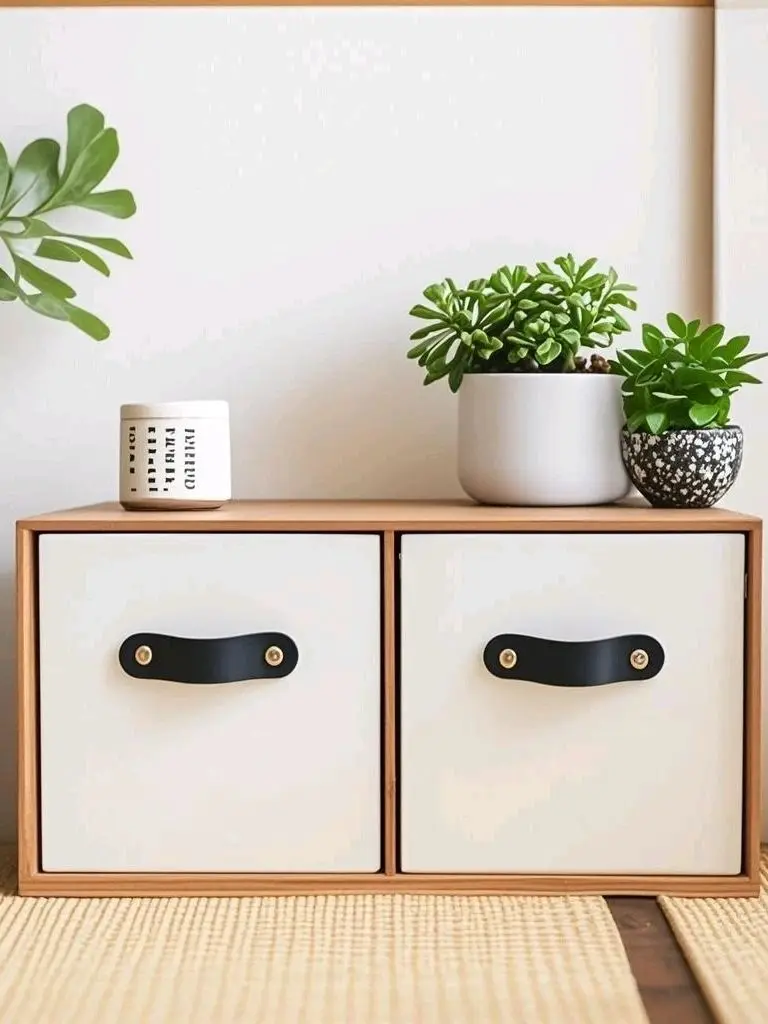 Makeasy MDF 2단 서랍 조명 가구 옷장, 침실, 놀이방, 어린이 방, SOHO용 목재 찾고 보관 정리함