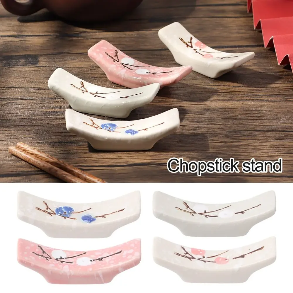 Beautiful Creative Ceramic Chopsticks Holder Japanese Style Cutlery Stand Spoon Fork Rest Tableware Home Hotel Storage Supplies