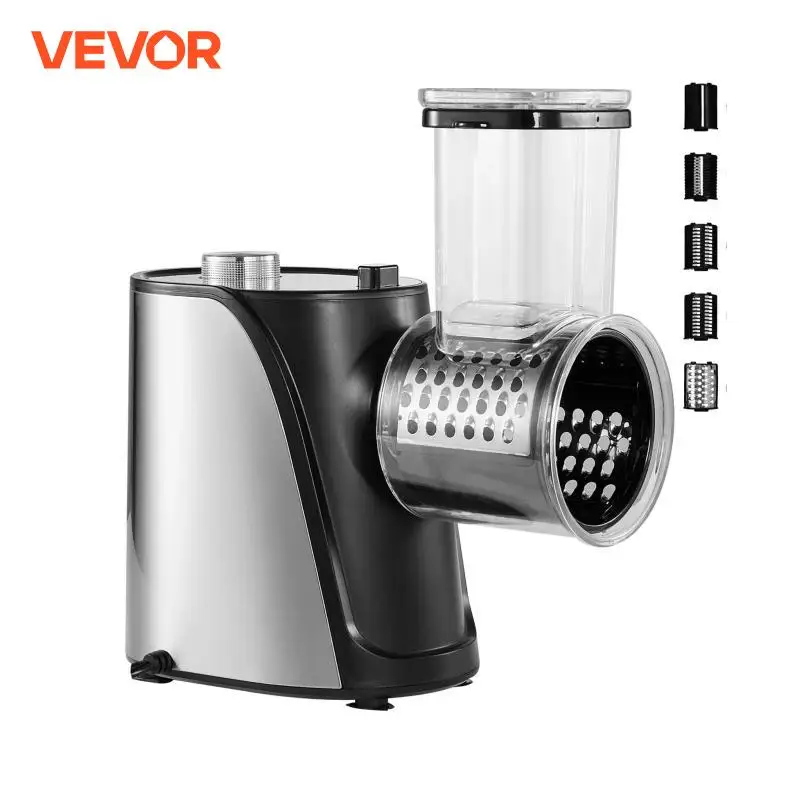 Electric Cheese Grater Vegetable Slicer with 5 Blades