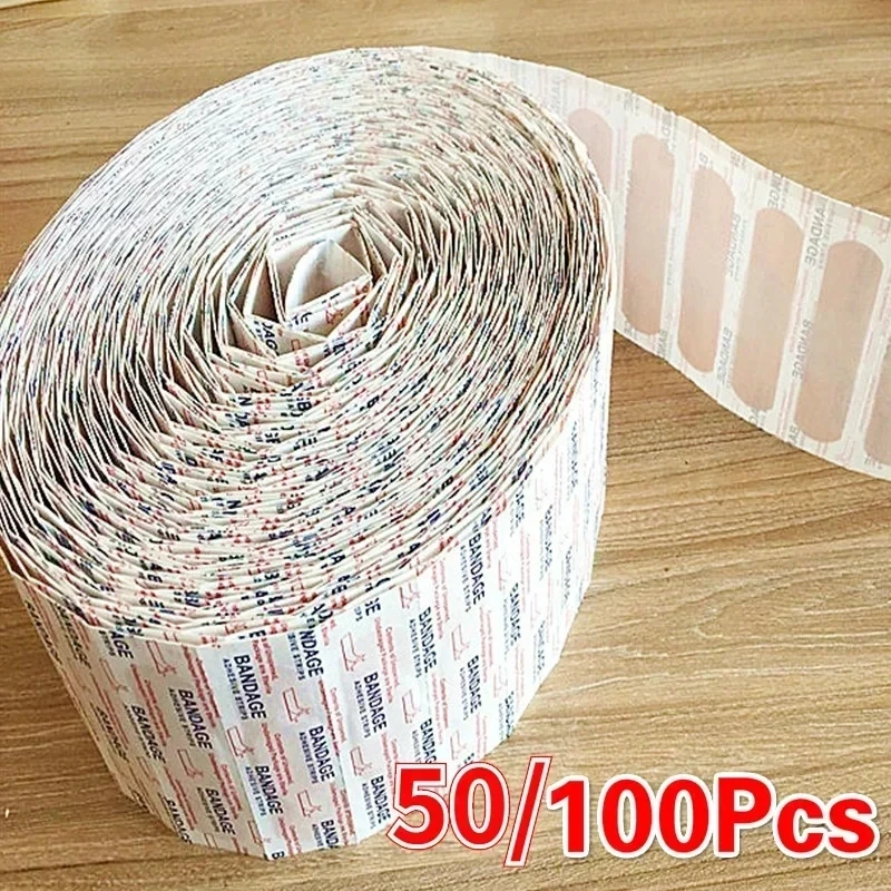 

50-100pcs Band-Aids Waterproof Breathable Cushion Adhesive Plaster Wound Hemostasis Sticker Band First Aid Bandage Medical Gauze