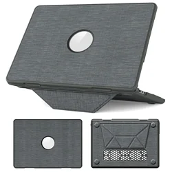 Sleek Protective Laptop Case with Stand Cover for Pro 14 2021 - 2026 (Grey Pro)