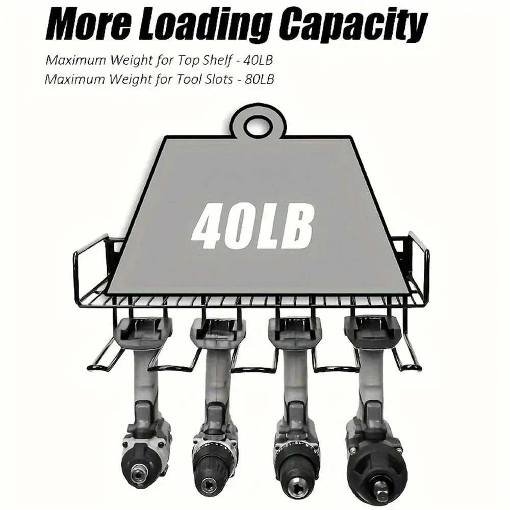 Heavy Duty Iron Tool Storage Wall Mount Power Tool Drill Rack Wrench Screwdriver Organizer FOR Workshop Garage Rack