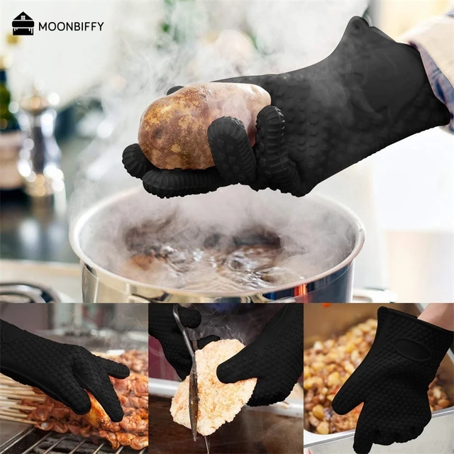 Food Grade Thick Heat Resistant Silicone Glove BBQ Grill Gloves