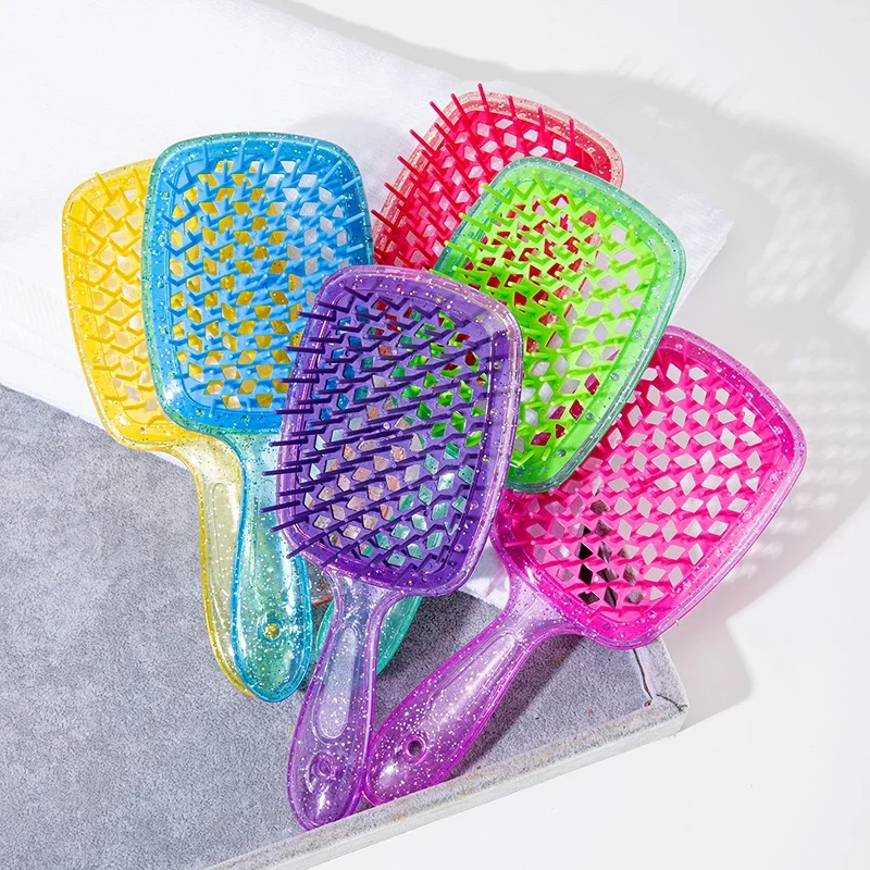 

Wide Teeth Air Cushion Comb Detangling Hair Brush Massage Combs Hollow Out Wet Curly Hair Brushes Hair Styling Tools