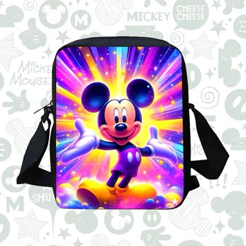 Borsa a tracolla stampata con topolino cartone animato Borsa casual per bambini Borsa per telefono per ragazze e ragazzi Borsa a tracolla 1