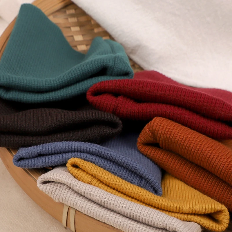 Elastic Rib Cuffs Knitted Fabric Sweater Garment Cuffs Trouser Legs Seamlessly Repair Lengthening Sewing Accessories 35cm
