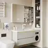 2025 New Modern Minimalist Intelligent Bathroom Vanity Cabinet Built-in Washing Drying Machine Includes Mirror Wash Basin Y2452 5