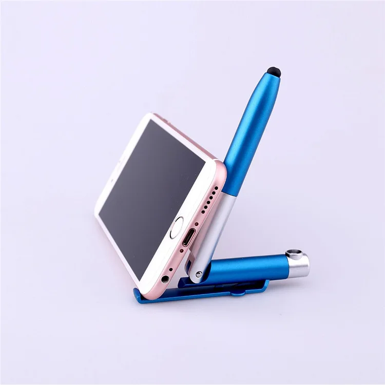 Multifunction Pen With LED Light Phone Holder