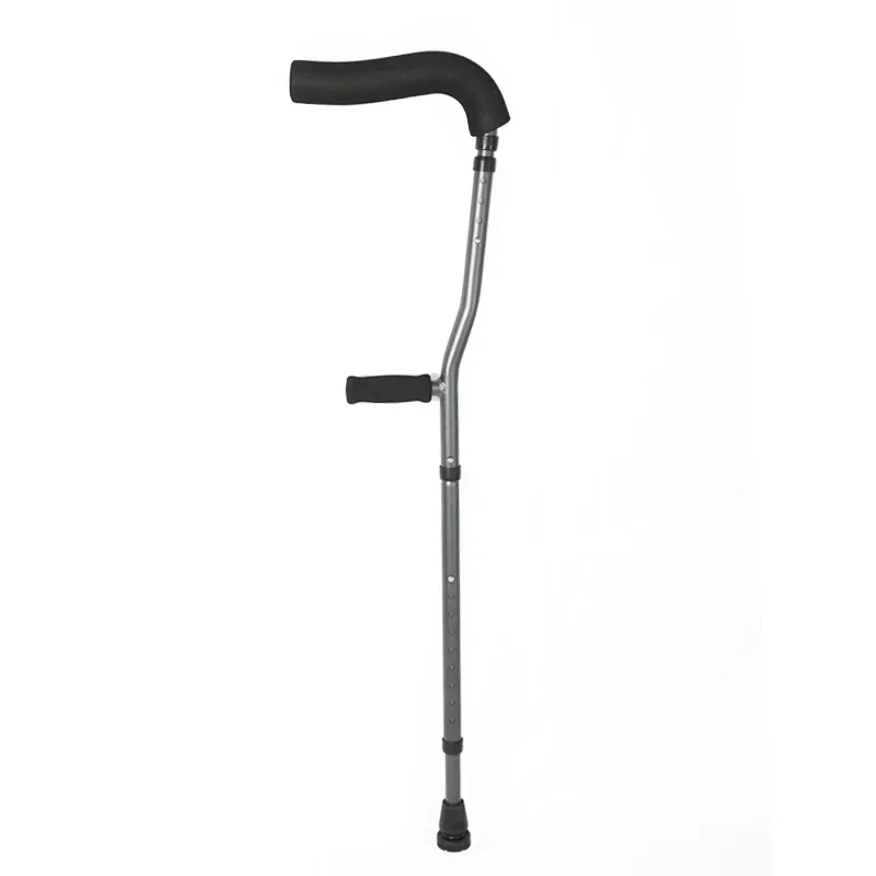 Premium F-Type Dual Underarm Crutches Foldable Non-Slip Adjustable Mobility Aid Ergonomic Walking Support hiking stick folding walker