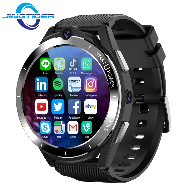 

Z40 6G Ram 128GB Rom 4G LTE Smart Watch Android 11 OS Dual Chip Dual Cameras Smartwatch Men 1.6" 400*400 Resolution WIFI GPS