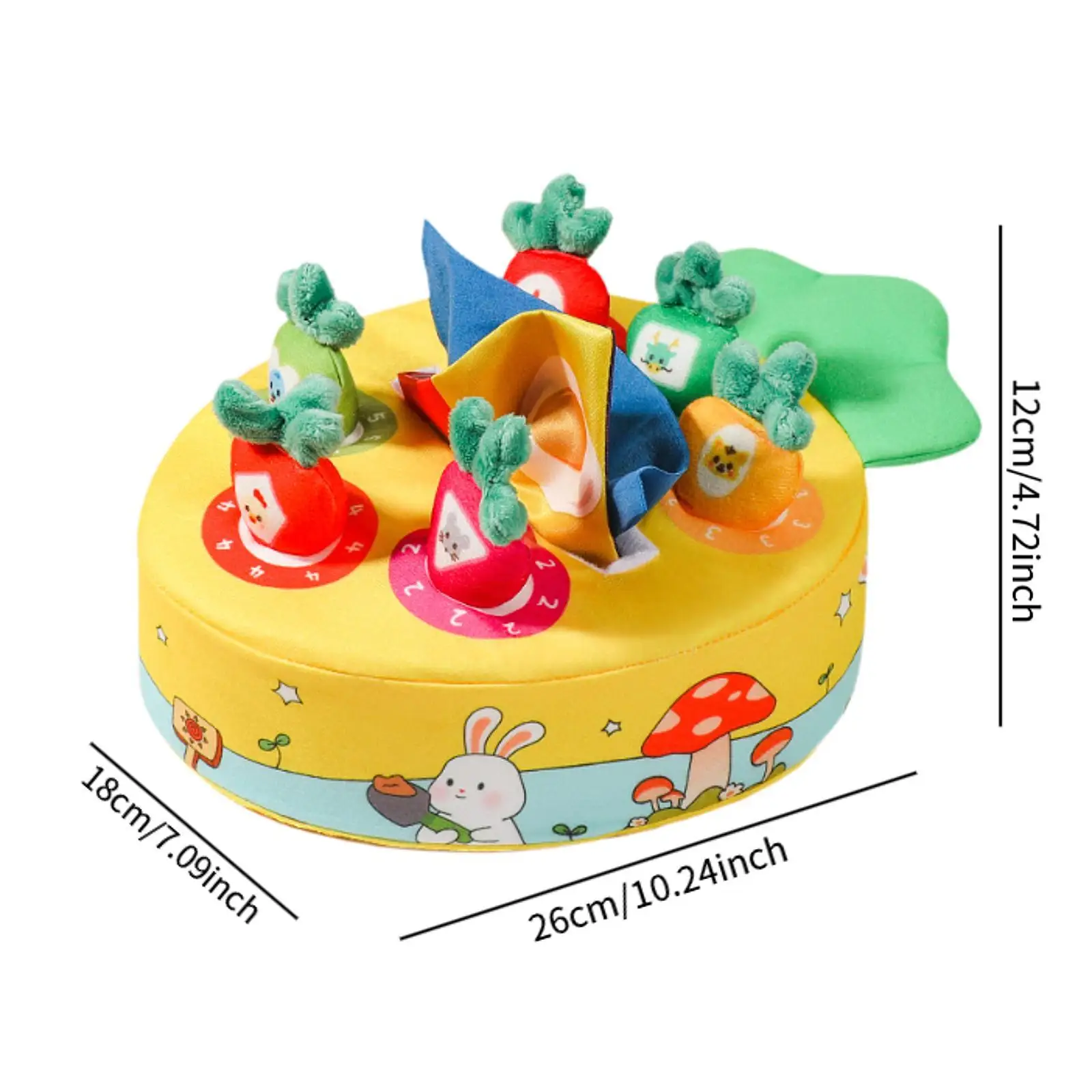Carrot Mat Baby Tissue Box Funny Puzzle Toy Montessori Early Educational Toy for