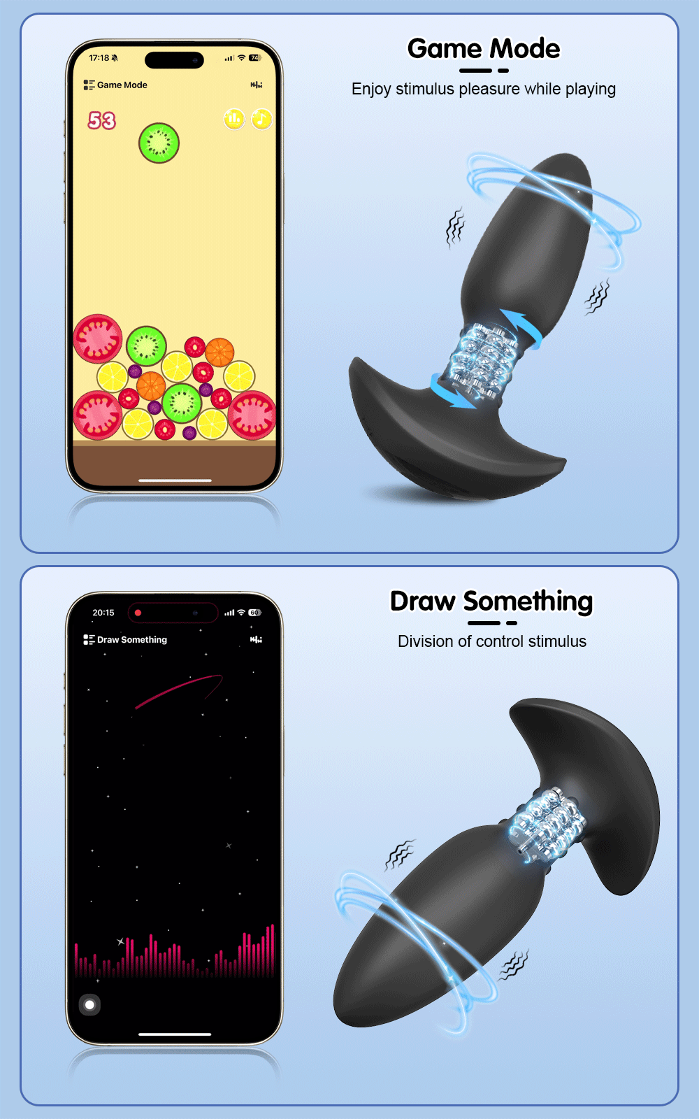 Plug Anal Tracy'sDog Com Rotação Embutida Wireless