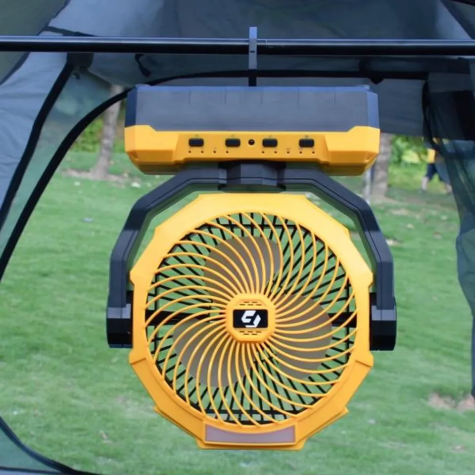 24000mAh Portable Camping Fan with LED Light