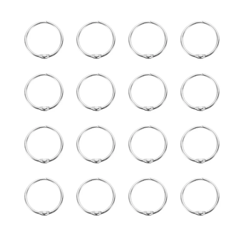 20Pcs 루즈 페이퍼 카드용 중공 네일 금속 바인더 링 스크랩북 DIY 저널 노트북 바인딩 링 걸쇠