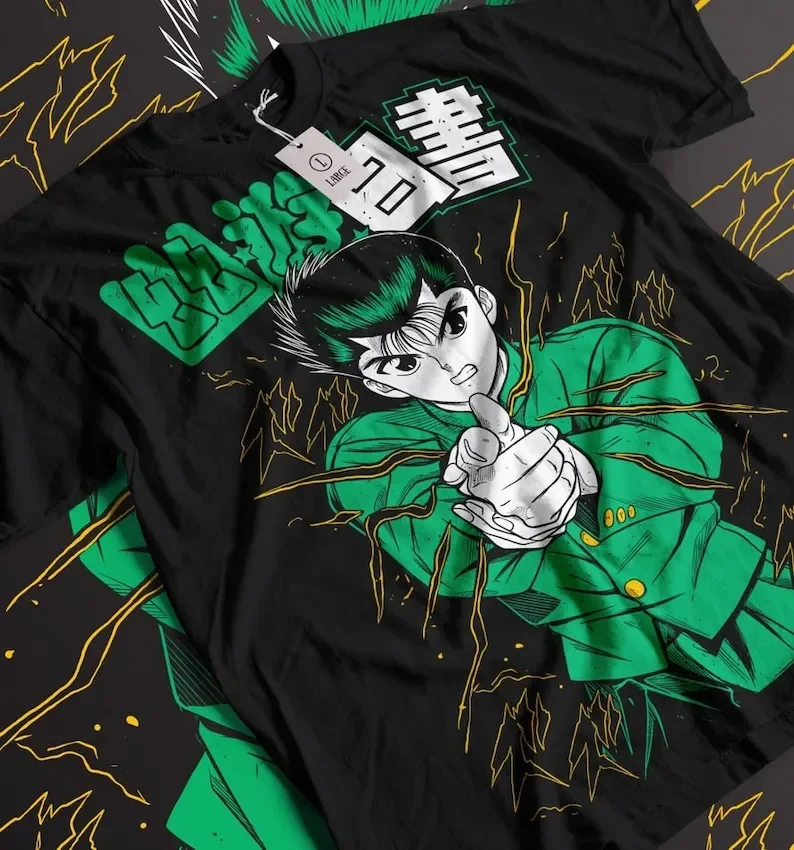 Винтажная аниме рубашка, YYH унисекс футболки