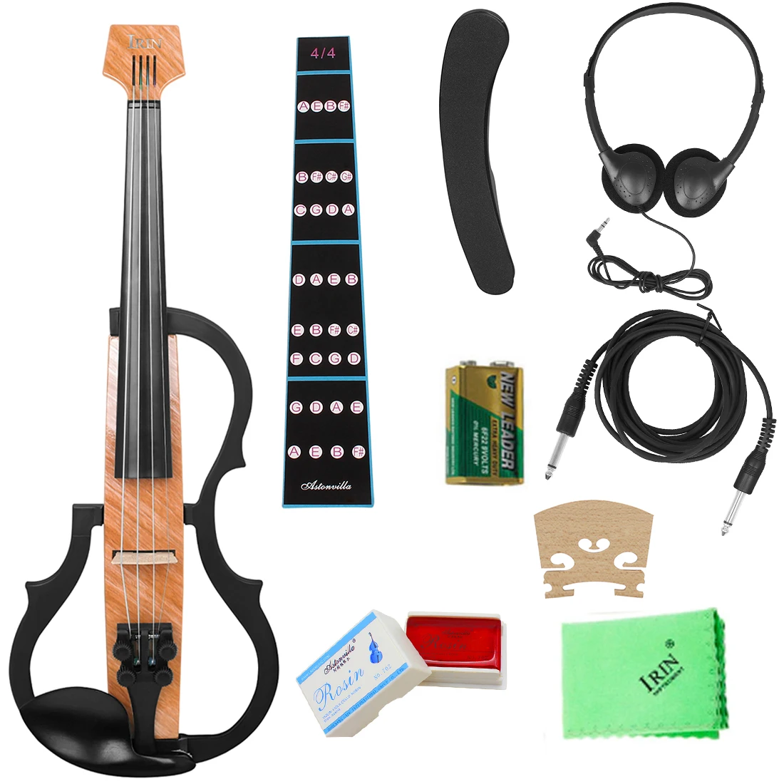 

IRIN Tile Pattern 4/4 Electro Acoustic Violin Intelligent Silent Electroacoustic Violin Earphones Connecting Fiddle Accessories