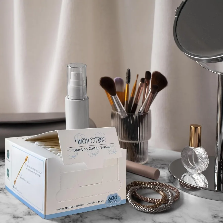 Biodegradable Bamboo Cotton Swabs 600 Count