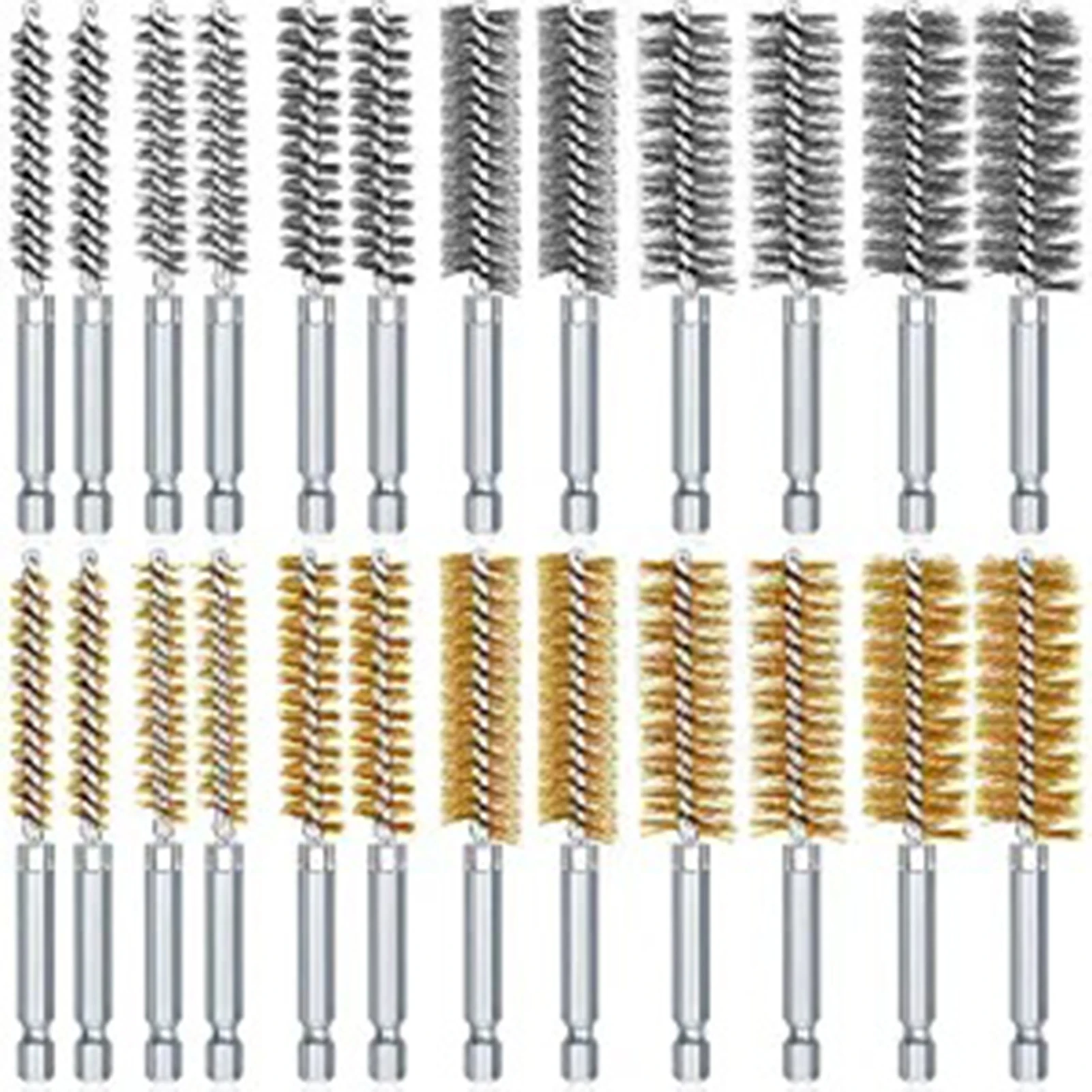 Newest Portable Wire Twist Brush Stainless Steel Pipe Tube Cylinder Bore Cleaning Brush Set For Impact Drill