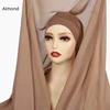 105821-03e1bb.jpg Hijab instantané en mousseline de soie avec boucle magnétique, couleur unie, écharpe musulmane pour femme, Turban islamique, bandeau à la mode, châle, nouvelle collection