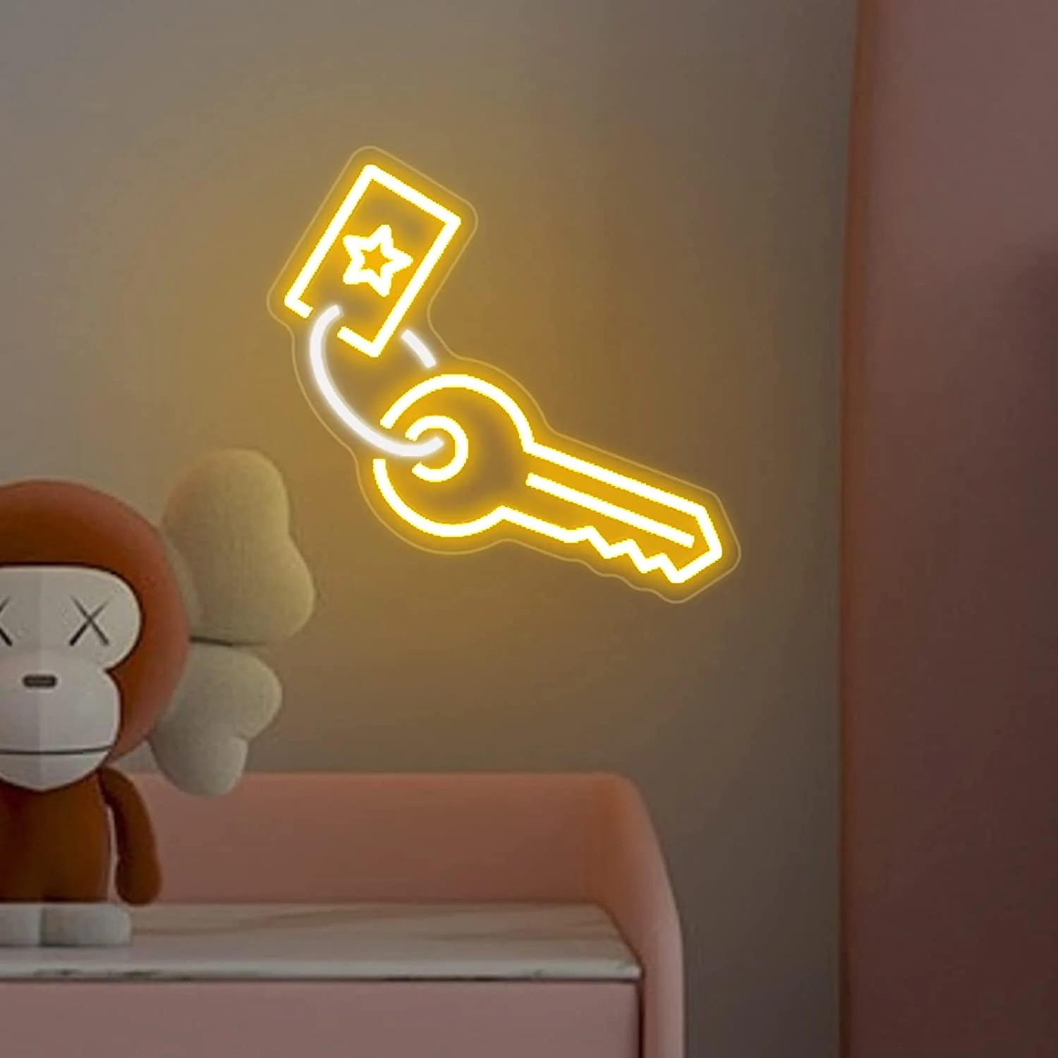 

Светодиодный приглушаемый неоновый фонарь, Настенный декор, Мультяшные знаки, акриловый ночник для дома, спальни, детского дня рождения, вечеринки, свадьбы, Декор