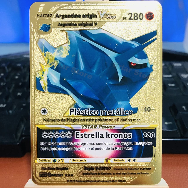 2022 New Pokemon Avengers Captain America Braviary GX TAG Game Anime Super Toy Gold Card Kids Collectible Gift Metal Card 5