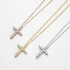 3-5mm D Color Black Moissanite Cross Necklace For Women Men Original S925 Silver Pendant Box Chain Jesus Jewelry GRA Certificate 3