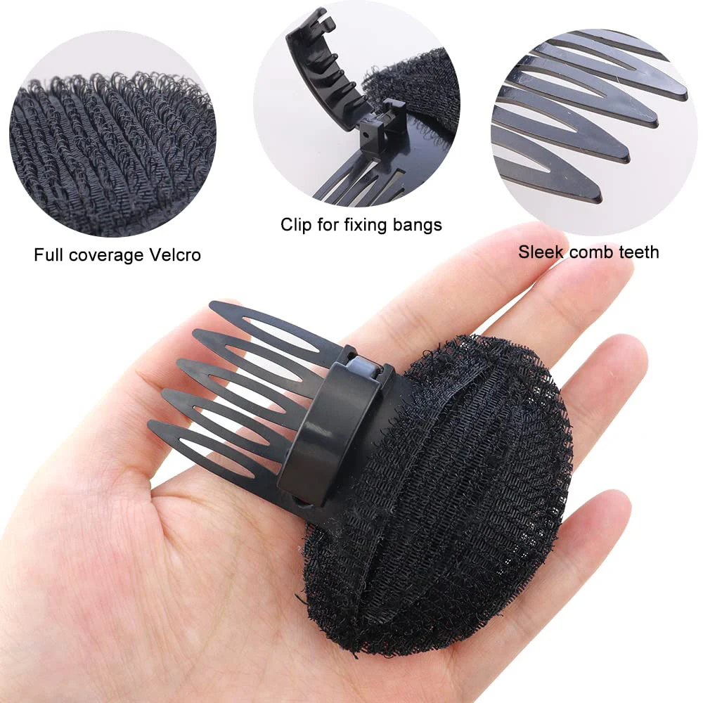 Invisible Fluffy Sponge hair clips Front Line Forehead Volume Base Puff Cushion Hair Clips Bun DIY Styling Women Accessory