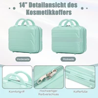 Ensemble de valises HOUSE SPOLE ABS avec serrure à combinaison et roulettes pivotantes à 360 degrés, avec trousse de toilette 5