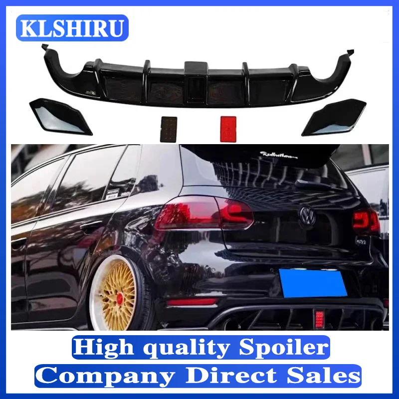 

Rear Diffuser for Volkswagen Golf MK6 GTI 2008-2013 Glossy Black Car Body Kit Lip Bumper Spoiler Plastic Splitter