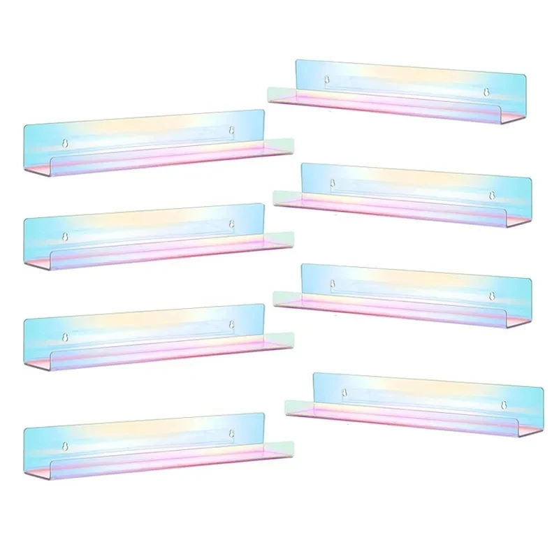 아크릴 비닐 레코드 디스플레이 스탠드, 벽걸이 책 플로팅 선반, 메이크업 정리함, 욕실 주방 보관 랙, 2 개