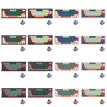 61 Keys Gaming Mechanical Keyboard Type-C 1000mAh RGB Backlight Hot Swap 2