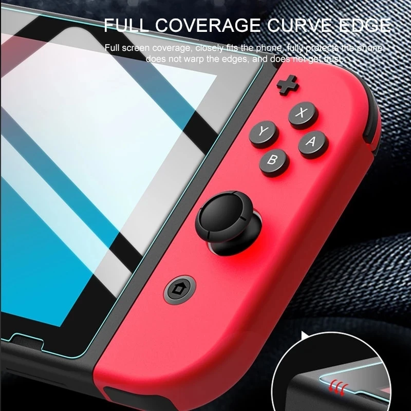 Premium Tempered Glass Screen Protector Set for Nintendo Switch - Enhanced Protection Film