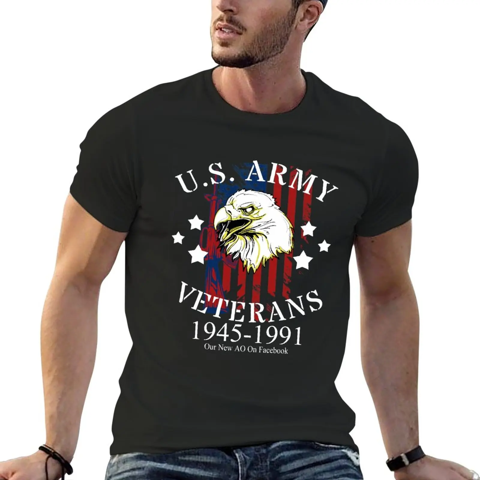 

US Army Veterans T-Shirt summer top customs cute clothes heavyweights mens graphic t-shirts big and tall