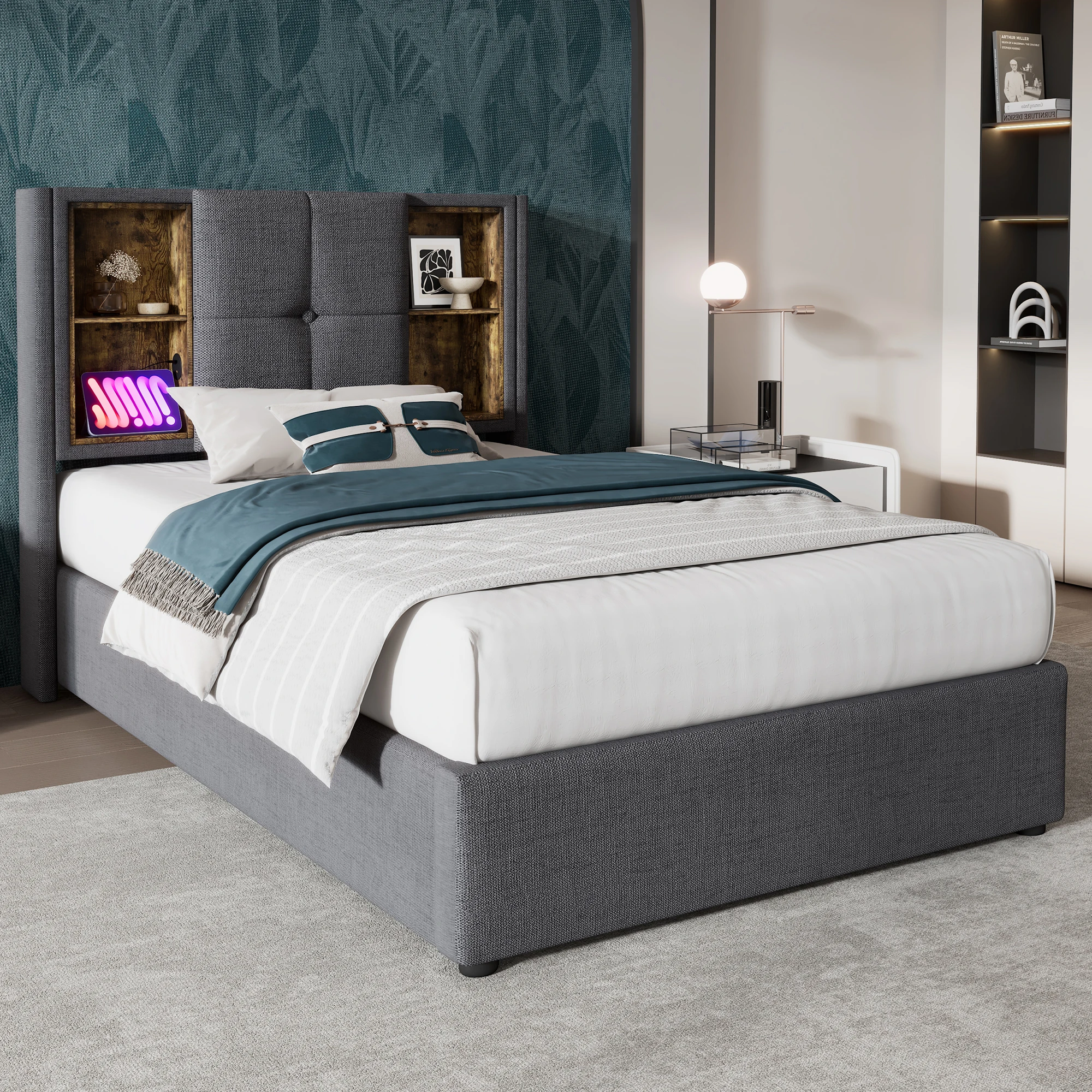 Grey - Cotton - 90cmx200cm