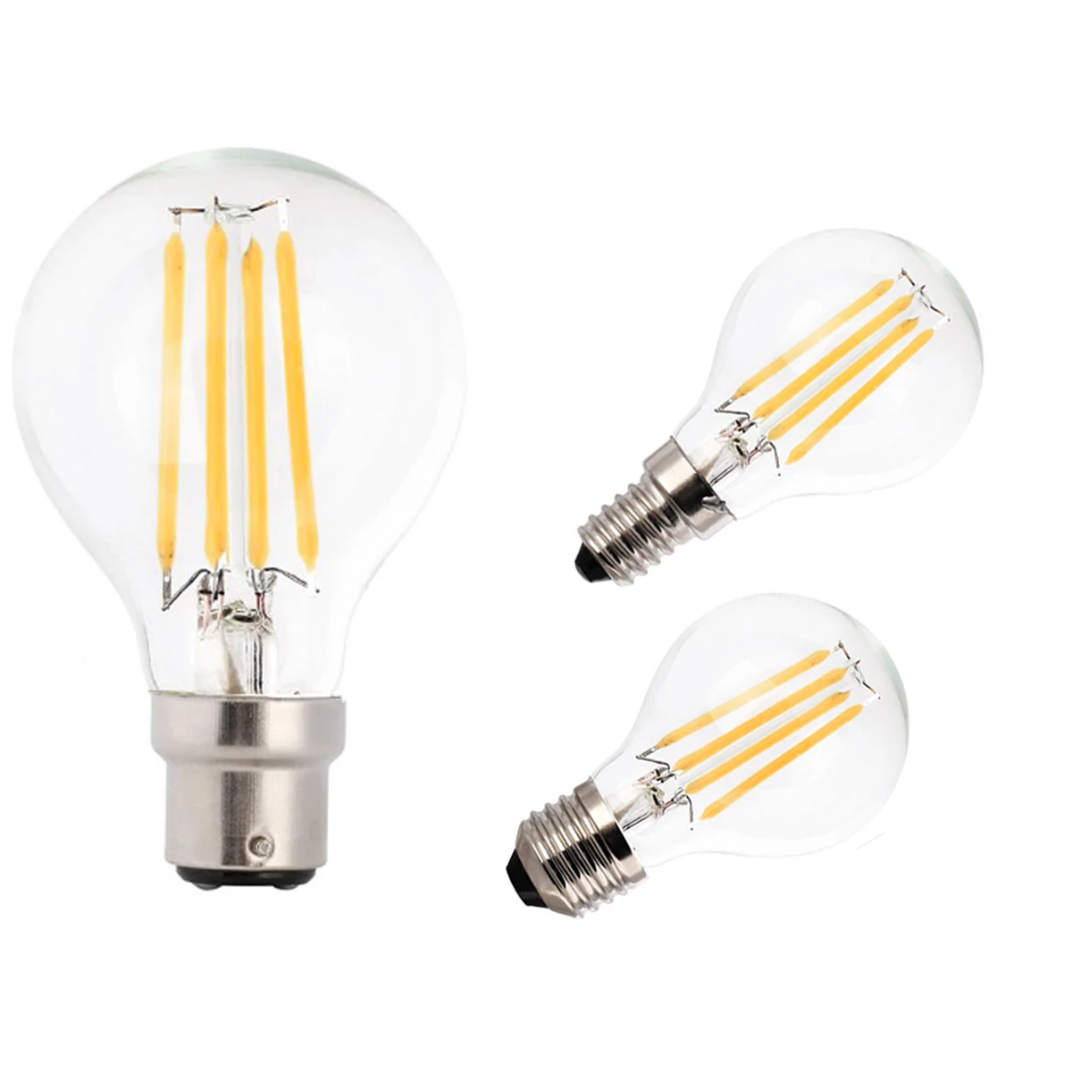 Dimmable Vintage Retro LED Filament Light Edision Bulbs G45 E27 E14 B22 4W 220V Clear Glass Warm White 2800K Energy Saving Lamp